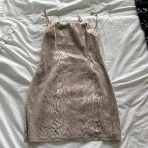 Snakeskin mini dress